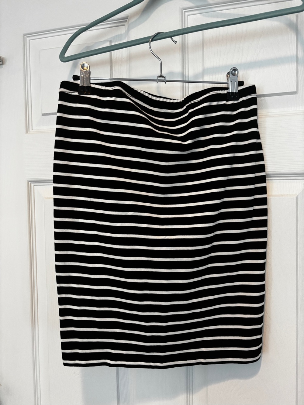 SHEIN Black and White Striped Pencil Skirt - Maternity